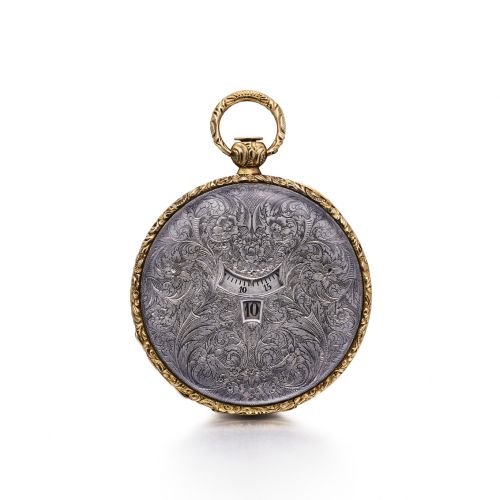 18K Gold Digital Hours and Minutes Pocket Watch