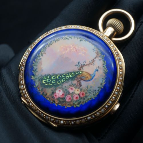 Two Enamel Chinese Market Pocket Watches