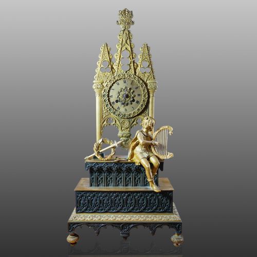 18th Century French Ormolu Spire-Form Mantel Clock