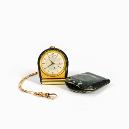 20th Century Gold Plated Travel Watch with Alarm