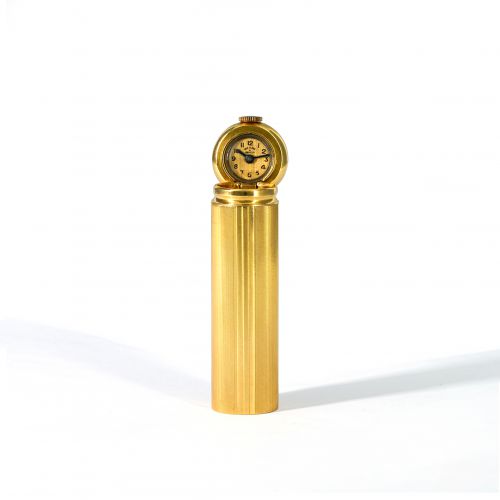20th Century Gold Perfume Holder with a Watch