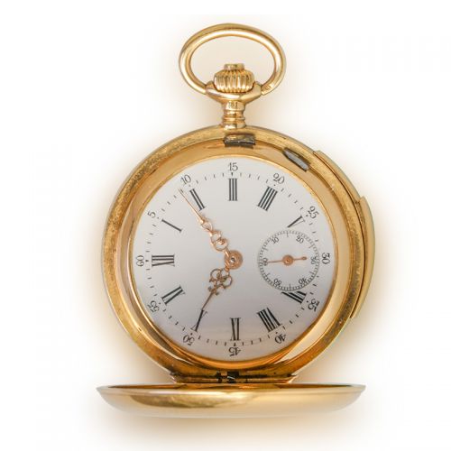 L. Vrard & Co. 18K Gold Minute Repeater Pocket Watch