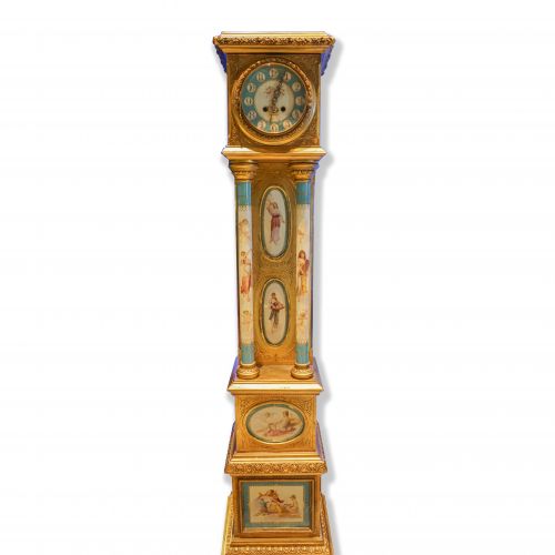 German Gustav Becker Grandmother Clock