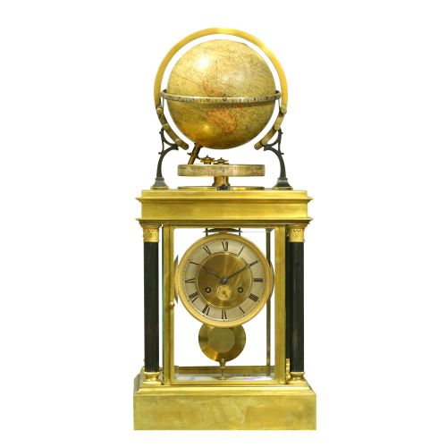19th Century Terrestrial Globe Calendar Clock