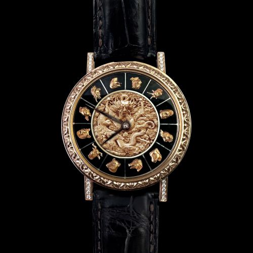 The Twelve Animal Heads Microcarving Wristwatch