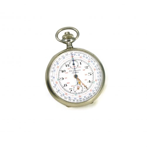 J. W. Benson Monopusher Chronograph Pocket Watch