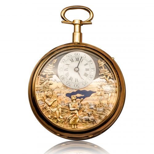 19th Century Swiss Musical Erotic Automaton Pocket Watch