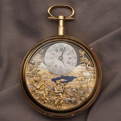 Swiss Musical Erotic Automaton Pocket Watch