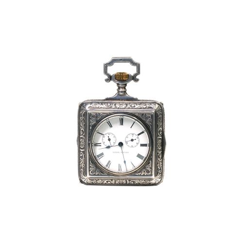 19th Century Square-shaped Self-winding Pocket Watch