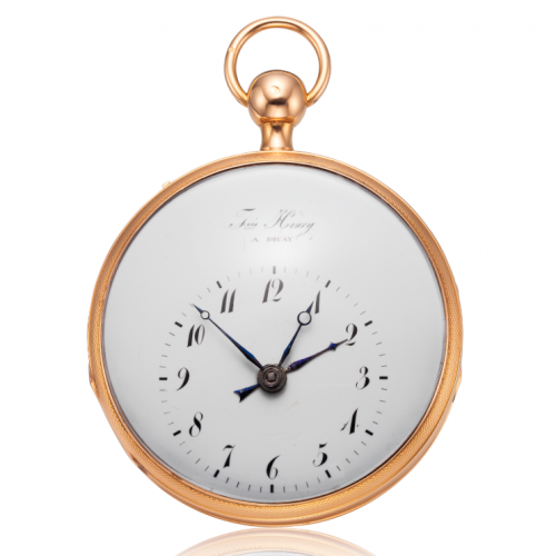 18K Gold Quarter Repeater with Alarm Pocket Watch