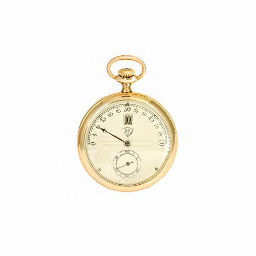 二十世紀鍍金跳時逆跳分鐘顯示開面懷錶